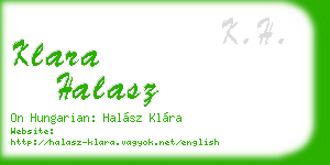 klara halasz business card
